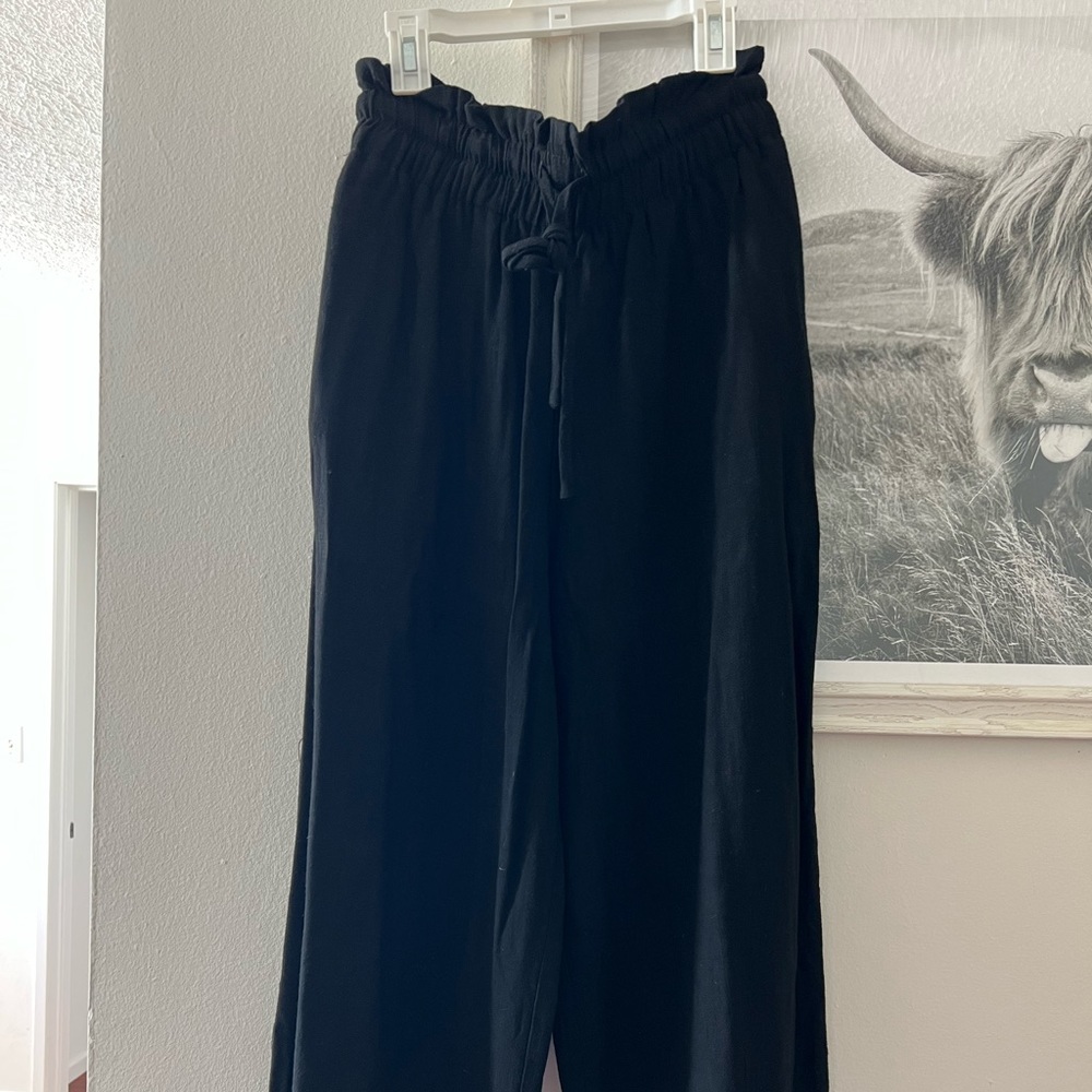 Petal & Pup Hawthorne Black Linen Pants